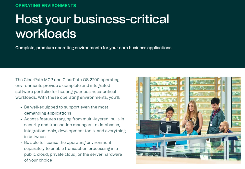 Unisys ClearPath Forward OS 2200 Reviews and Pricing 2024